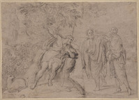 F 008
<br/>
Johannes de Doper wijst Petrus en Andreas op Jezus
<br/>
<em>Domenichino (1581-1641) - atelier van</em>